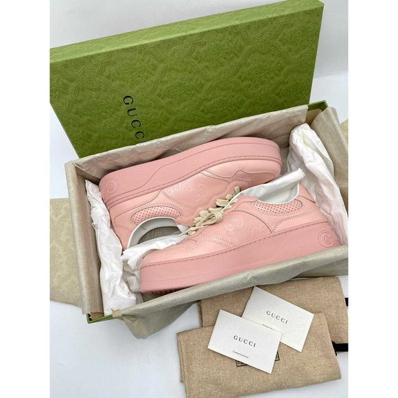 Gucci GG Supreme Sneaker Pink Embossed size 40.5 - Picture 8 of 8